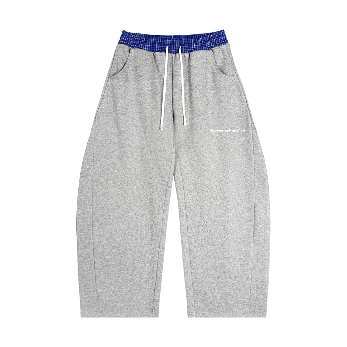 Heaven Got Motion Plaid Waistband Barrel Sweatpants