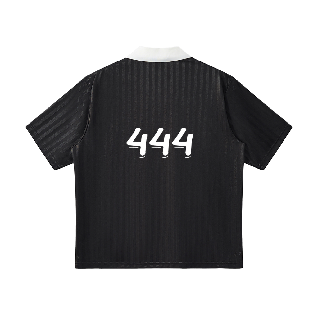 Contrast Collar Striped Soccer Jersey