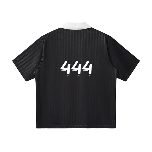 Contrast Collar Striped Soccer Jersey