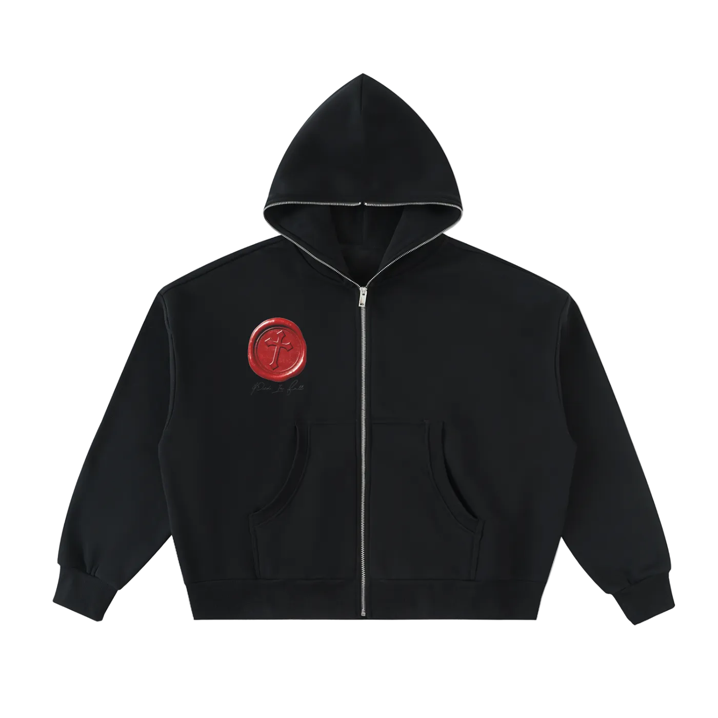NOT TODAY DEVIL Boxy Full-Zip Hoodie