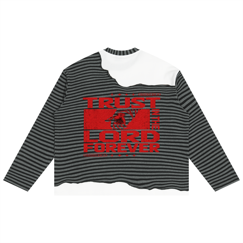 My Identity In Christ Striped Boxy Long Sleeve T-Shirt