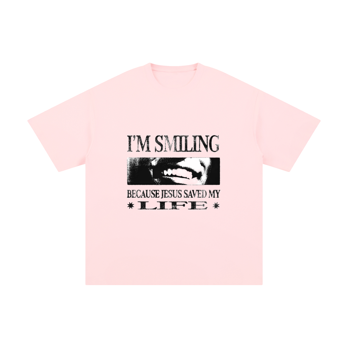Smile B/C Jesus Saved My Life Tee
