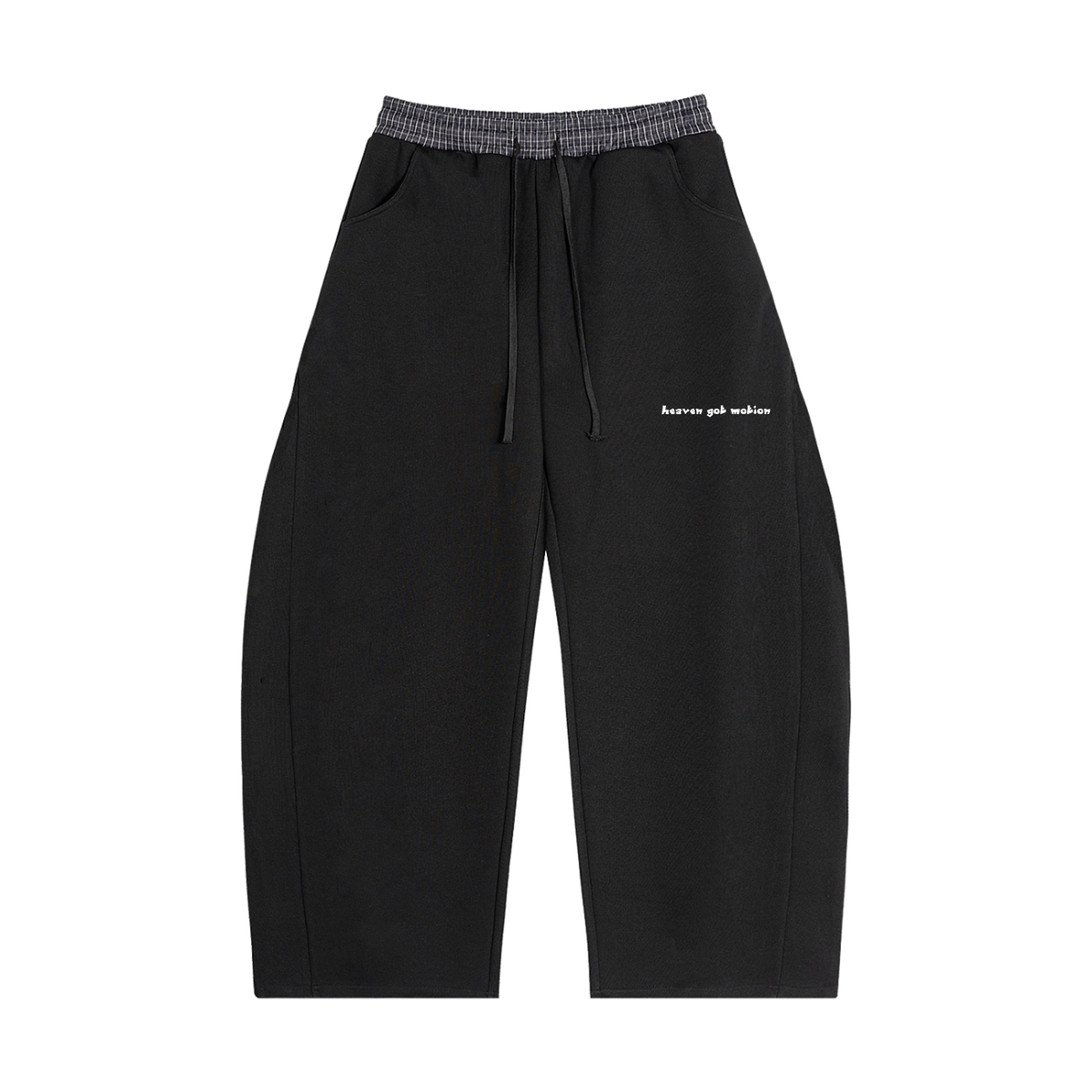 Heaven Got Motion Plaid Waistband Barrel Sweatpants