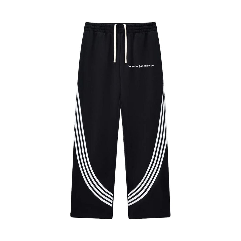 Curved Stripe Straight Sweatpants