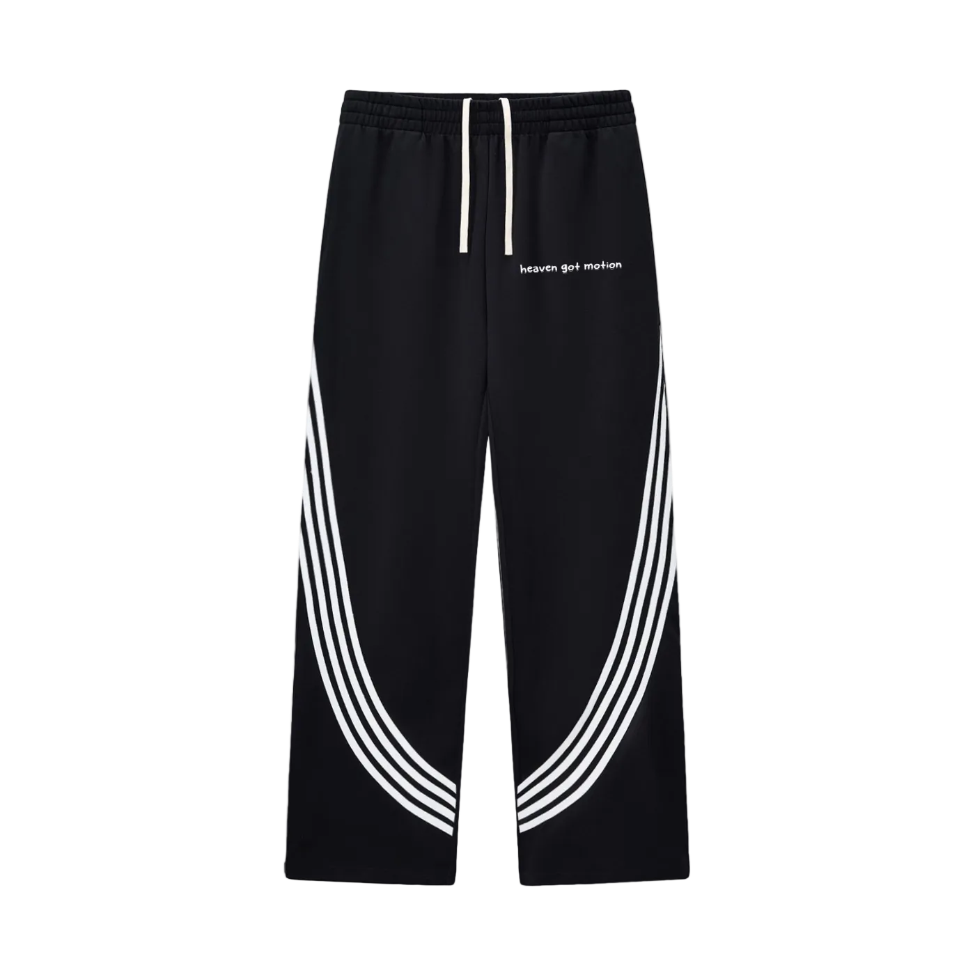 Curved Stripe Straight Sweatpants