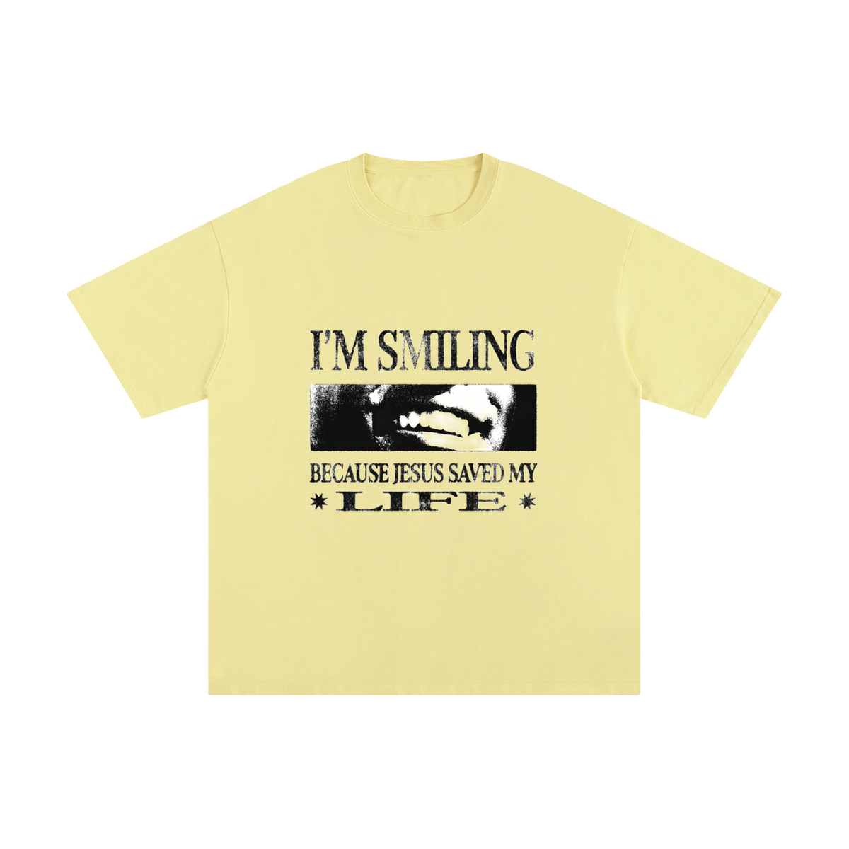 Smile B/C Jesus Saved My Life Tee