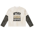 Stay Hungry Leopard Paneled Layer T-Shirt