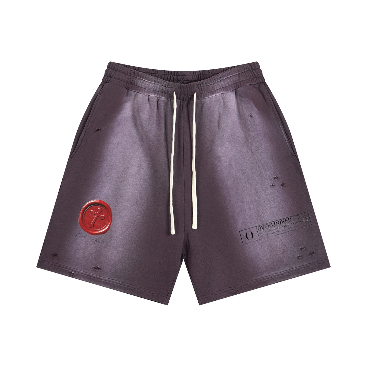 Sun Fade Distressed Paid in Full Shorts