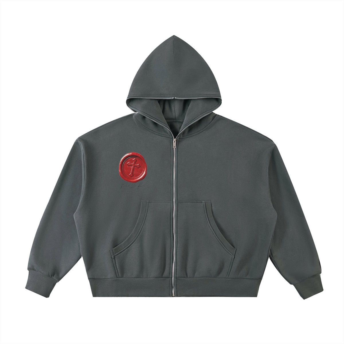 NOT TODAY DEVIL Boxy Full-Zip Hoodie