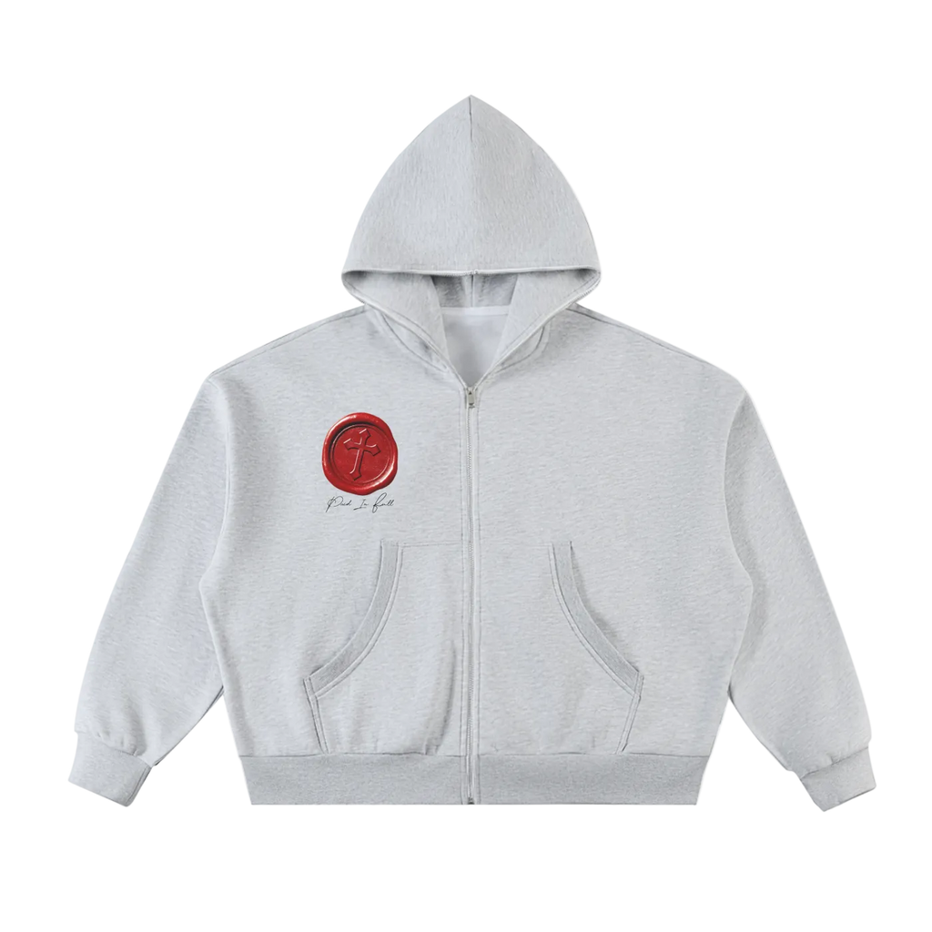 NOT TODAY DEVIL Boxy Full-Zip Hoodie