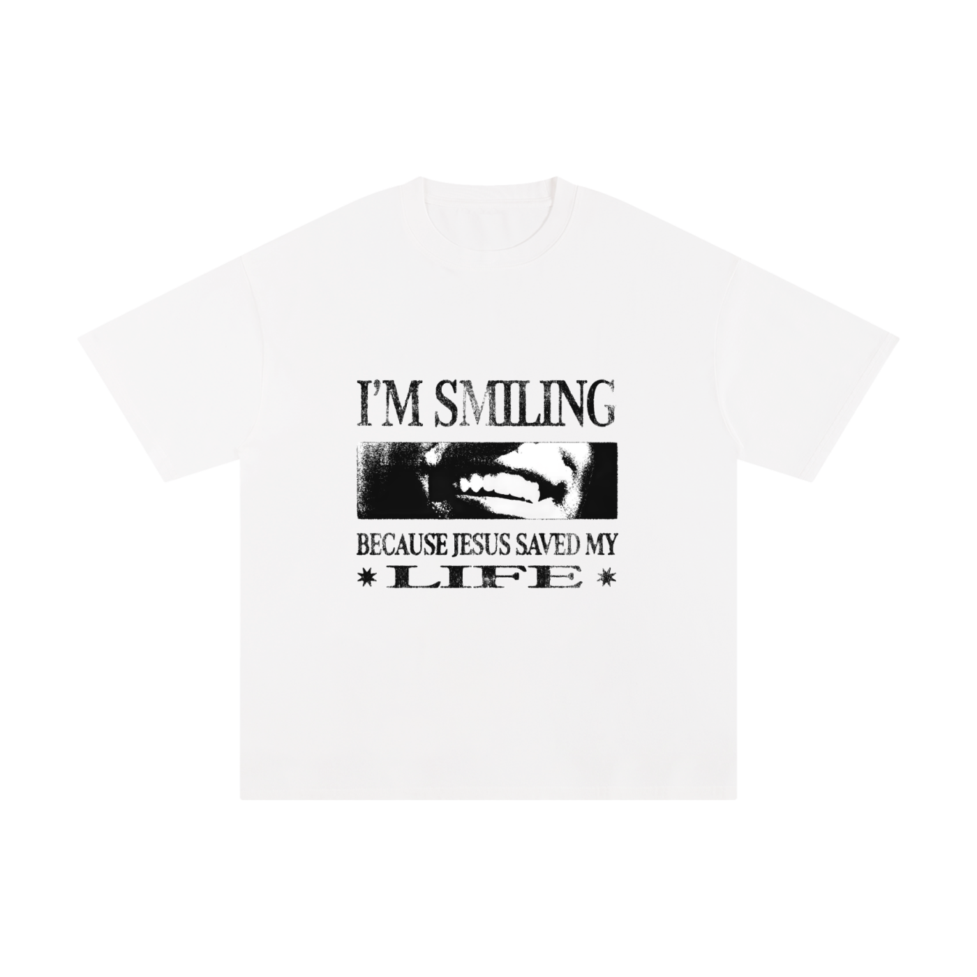 Smile B/C Jesus Saved My Life Tee