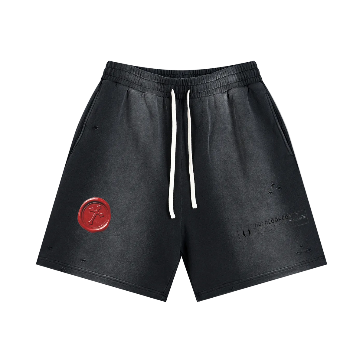 Sun Fade Distressed Paid in Full Shorts