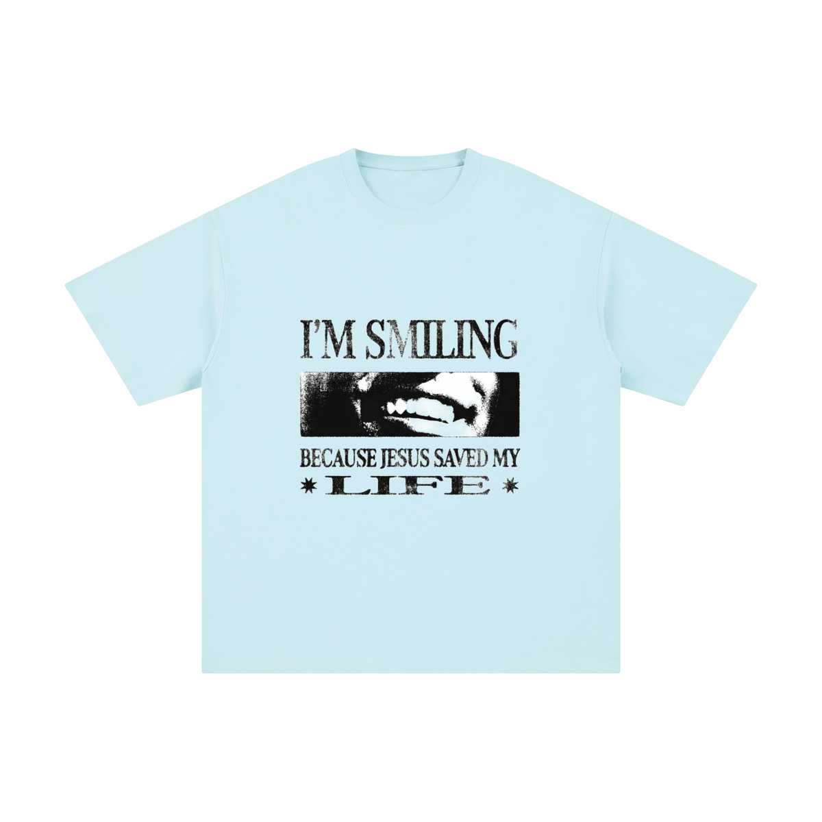Smile B/C Jesus Saved My Life Tee