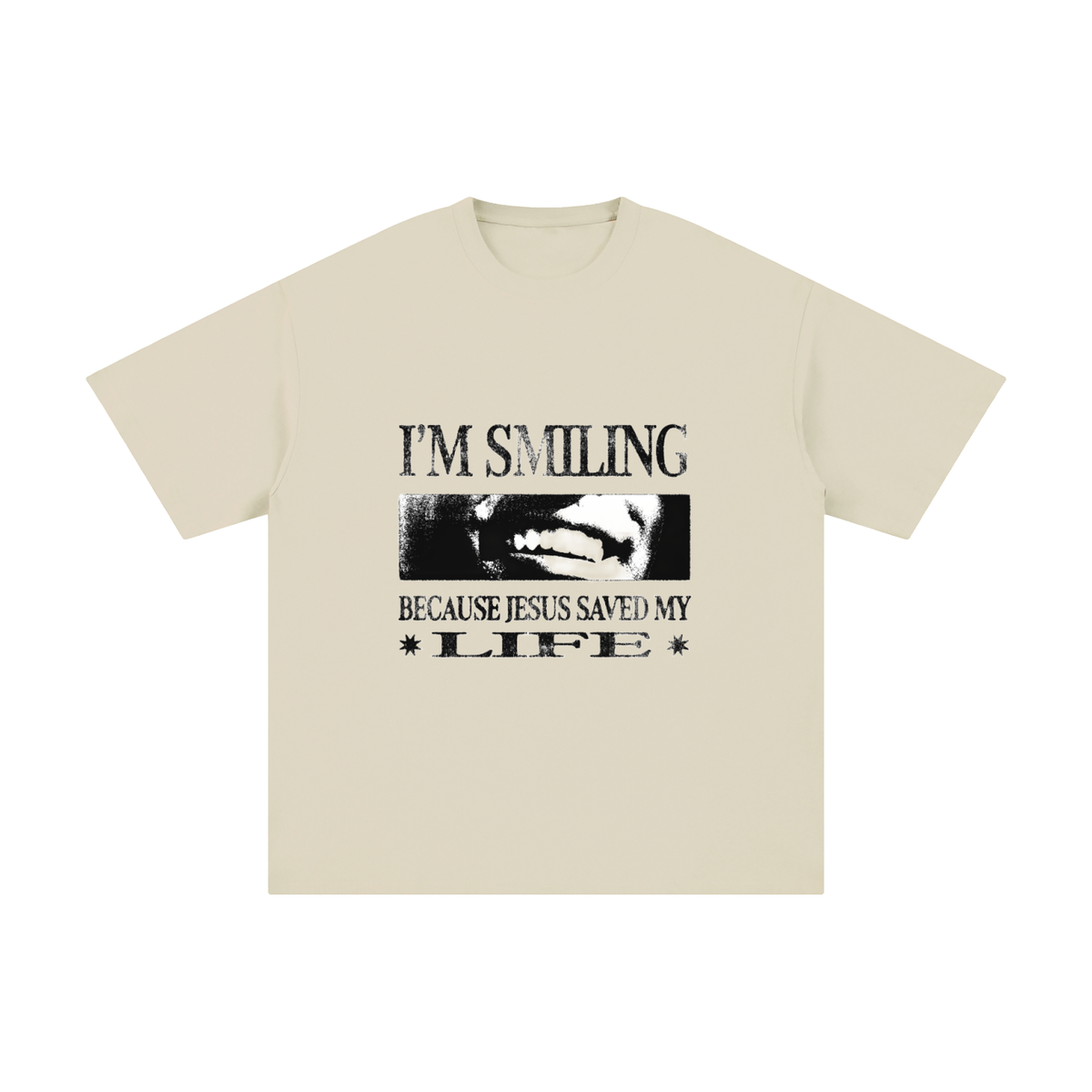 Smile B/C Jesus Saved My Life Tee