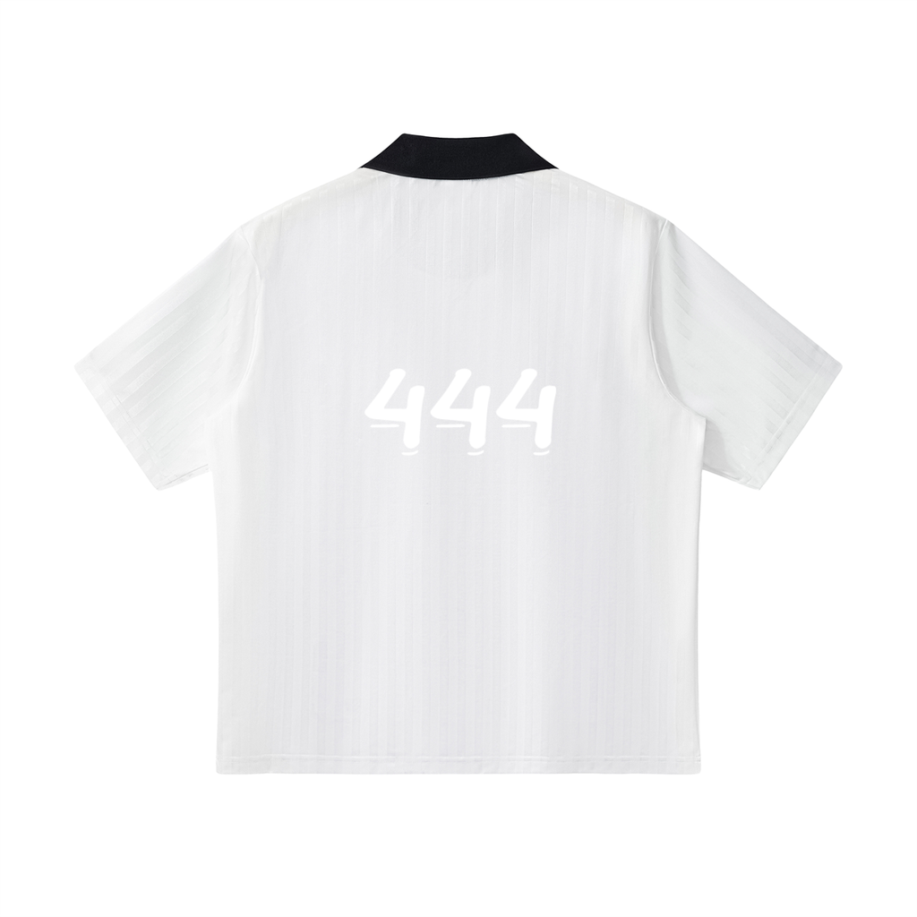 Contrast Collar Striped Soccer Jersey