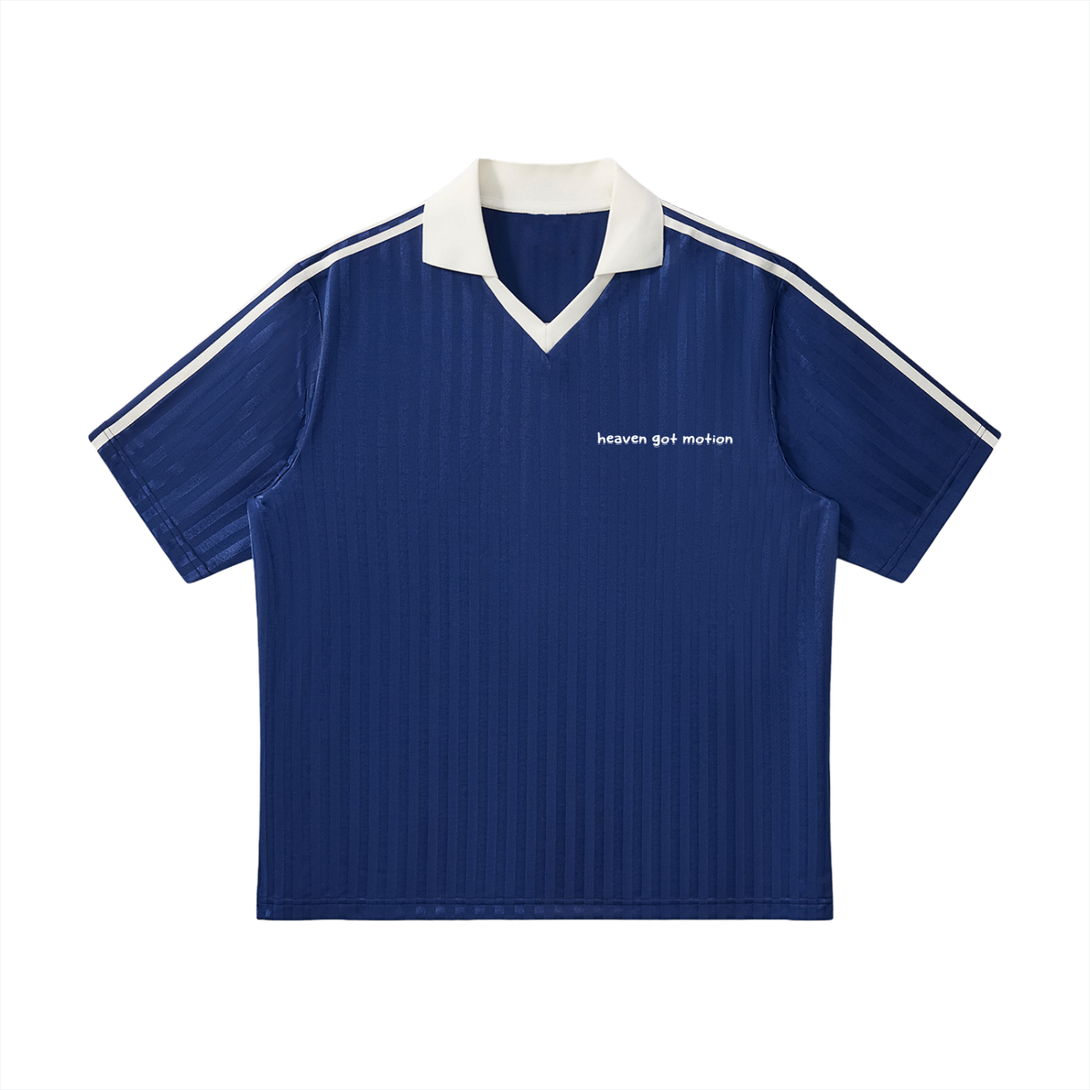 Contrast Collar Striped Soccer Jersey