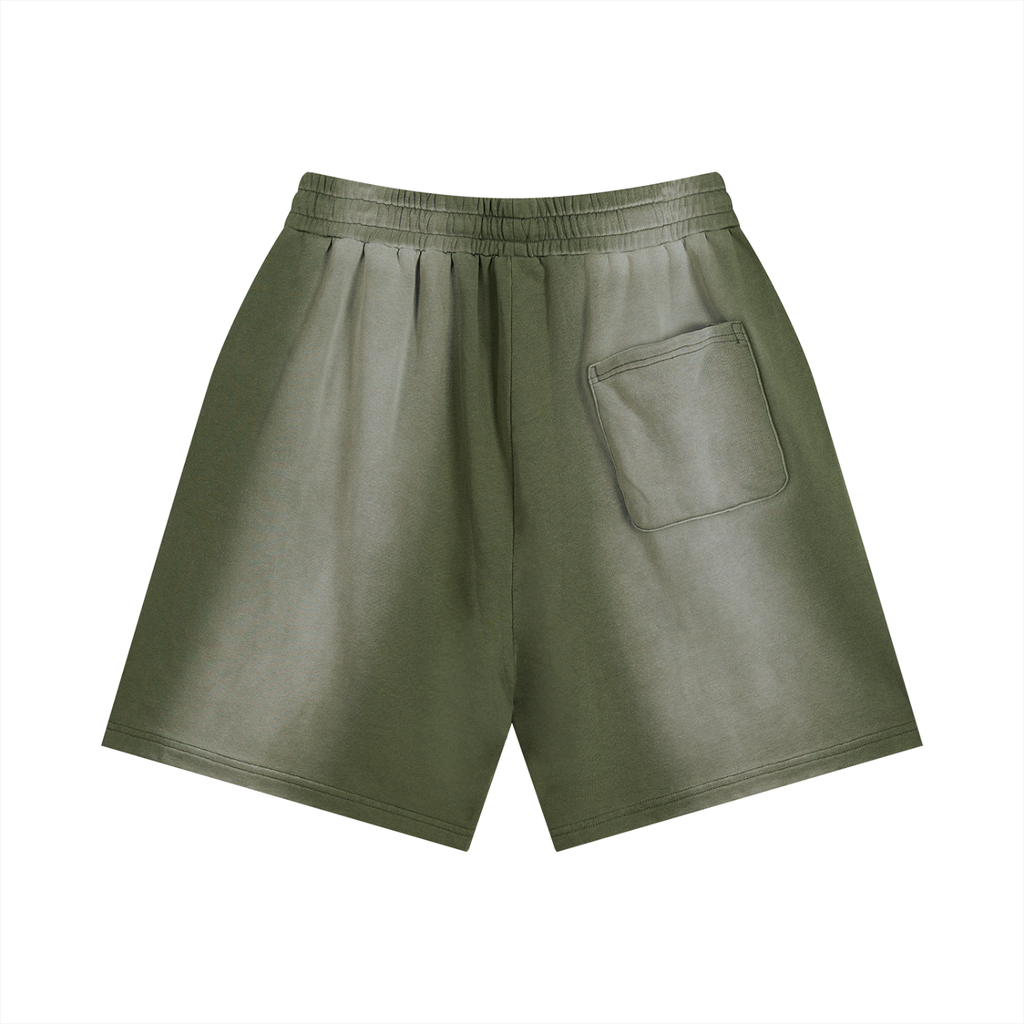 Sun Fade Distressed Paid in Full Shorts