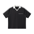 Contrast Collar Striped Soccer Jersey
