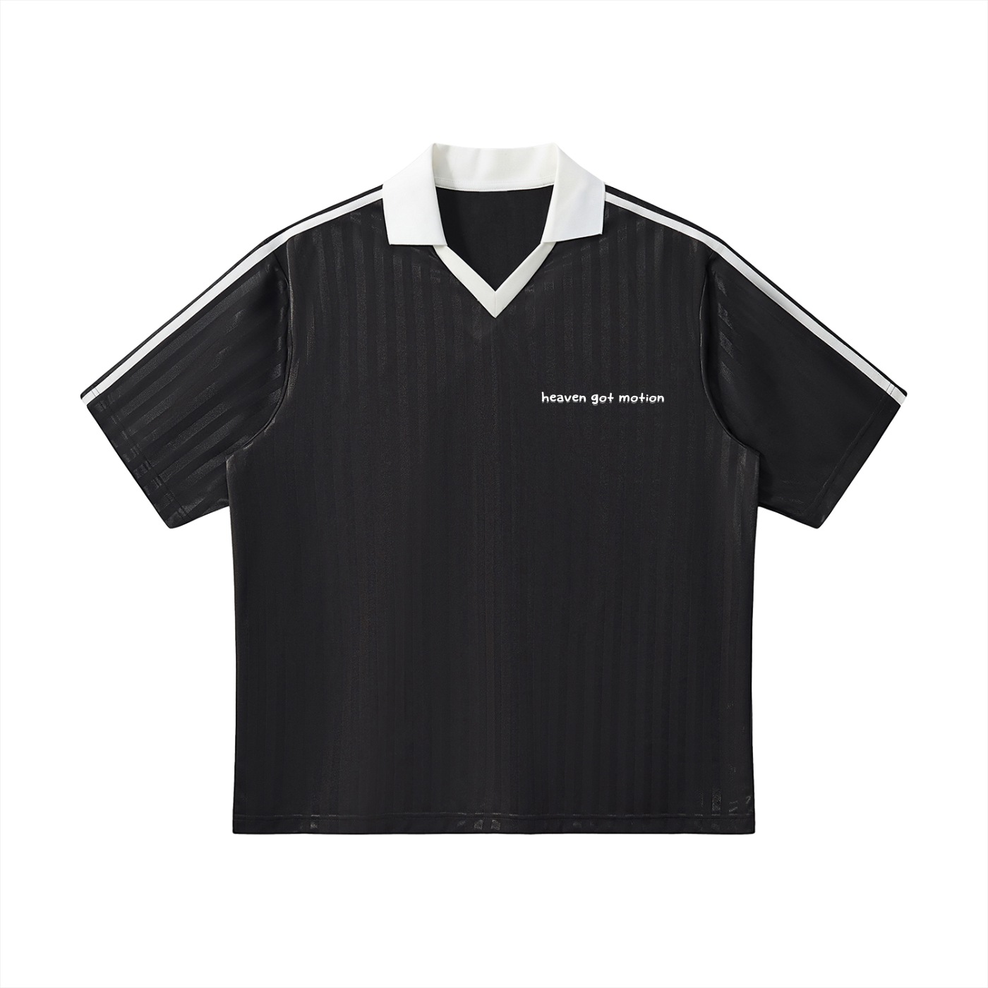 Contrast Collar Striped Soccer Jersey