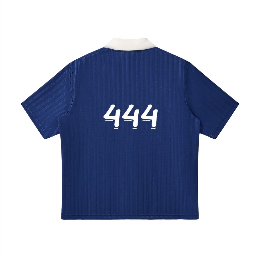 Contrast Collar Striped Soccer Jersey